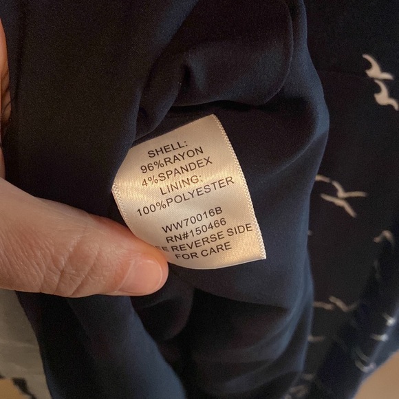 Market & Spruce Shada navy dress with birds - Picture 10 of 13